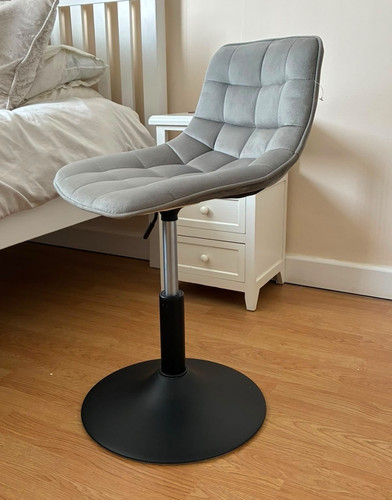 Grey velvet adjustable - grey, swivel