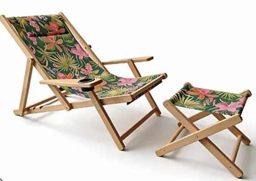 Garden deck chair - deck, adjustable