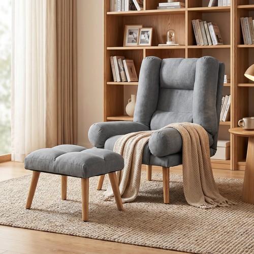 Recliner chair with footstool - chair,